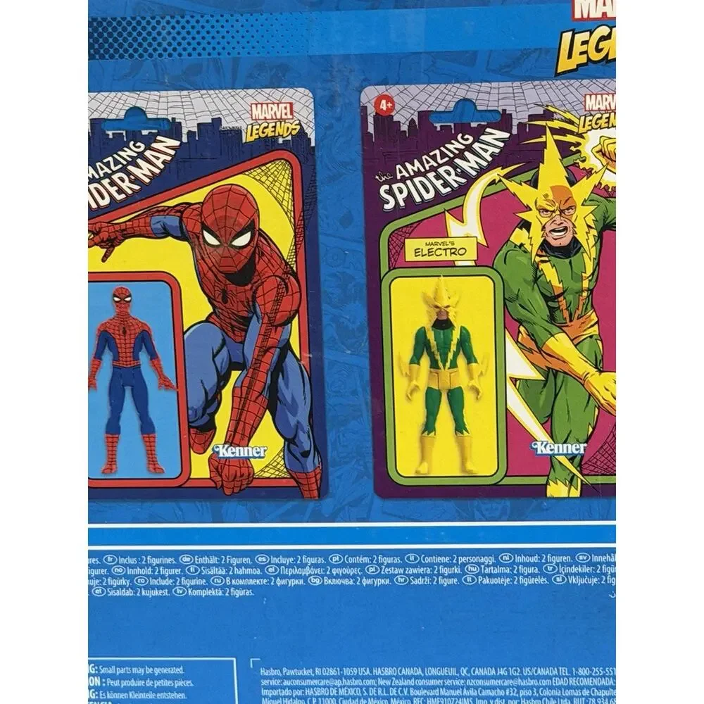 Hasbro Pulse Kenner Retro Marvel Legends SPIDER-MAN & ELECTRO Figure 2 Pack New